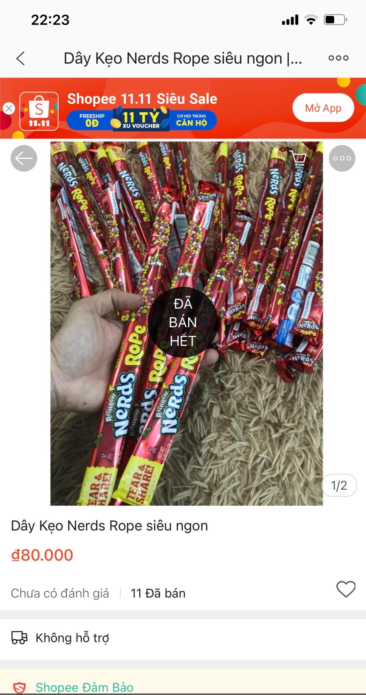 Người mua có thể tìm mua loại kẹo này trên một số trang bán hàng online như shopee.