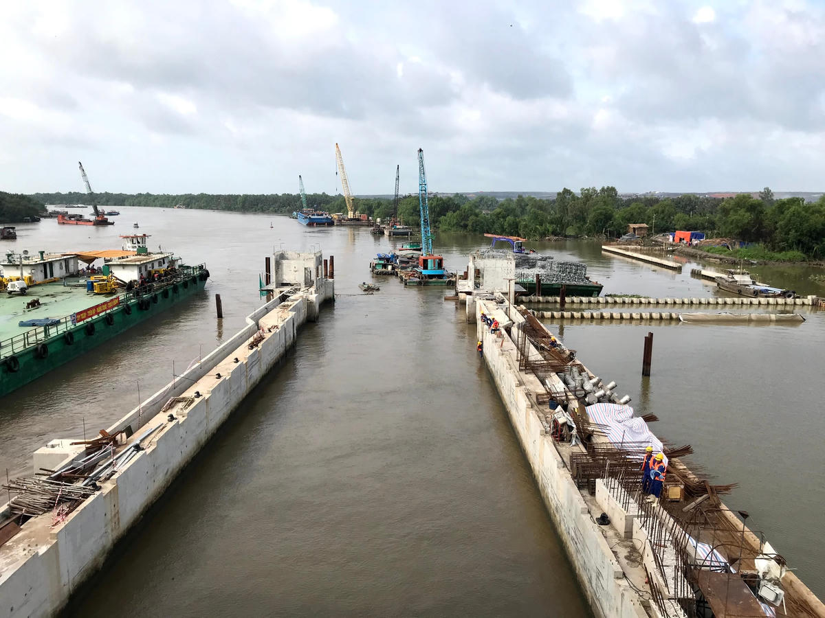 Hiện trạng cống ngăn triều Mương Chuối.