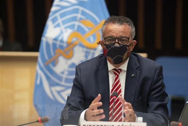 Tổng giám đốc Tổ chức Y tế thế giới (WHO) Tedros Adhanom Ghebreyesus phát biểu tại Geneva, Thụy Sĩ, ngày 5/10. (Ảnh: AFP/TTXVN).