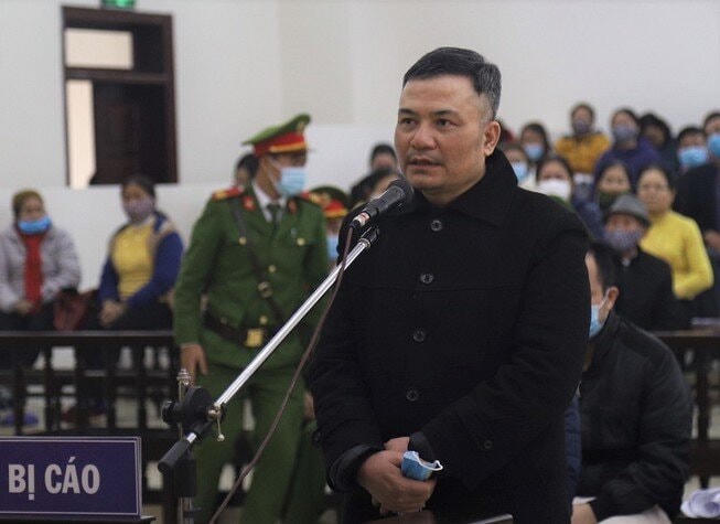 Bị cáo Lê Xuân Giang tại tòa.