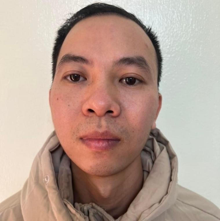 Nguyễn Văn Luân tại cơ quan công an. Ảnh Công an Bắc Ninh.