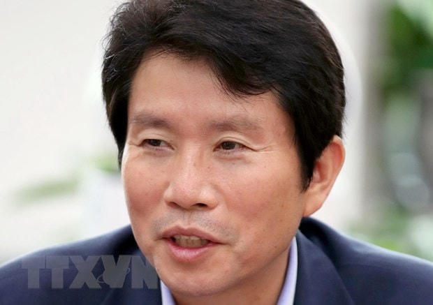 Nghị sỹ Lee In-young, người được bổ nhiệm làm Bộ trưởng Thống nhất Hàn Quốc, tại văn phòng ở Seoul, ngày 3/7/2020. (Nguồn: Yonhap/TTXVN).