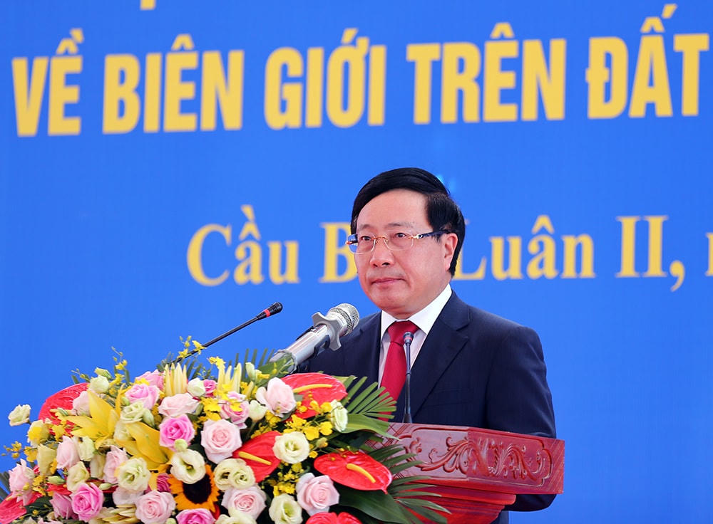 Phó Thủ tướng, Bộ trưởng Ngoại giao Phạm Bình Minh phát biểu. Ảnh: VGP.