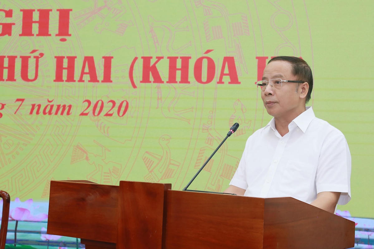 Ông Nguyễn Văn Thân phát biểu tại Hội nghị. Ảnh: Quang Vinh.