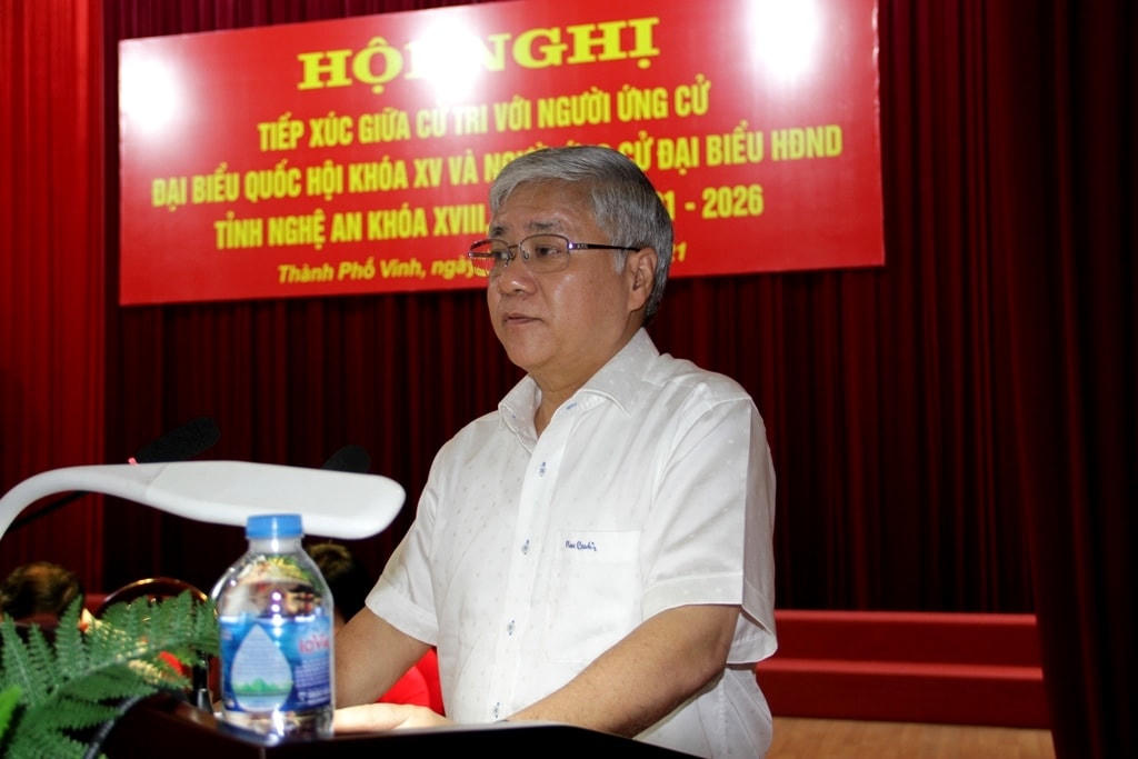 Tại buổi tiếp xúc, Chủ tịch Đỗ Văn Chiến đã trình bày chương trình hành động của mình với 3 nội dung chính.