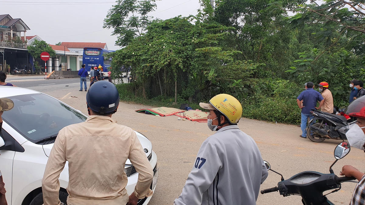 Hiện trường vụ tai nạn. Ảnh: P.Đ..