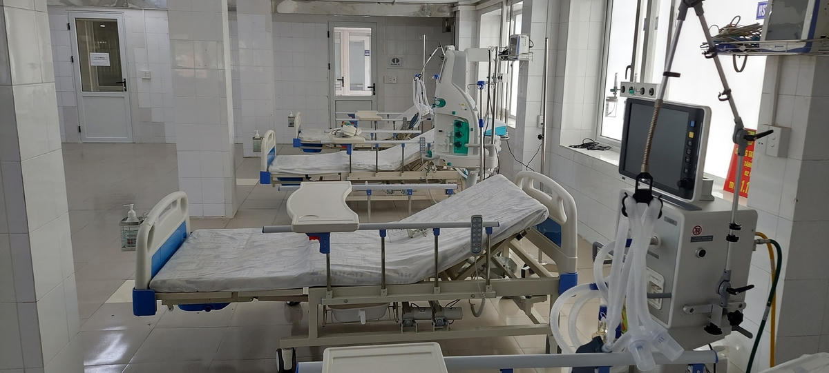 Khu điều trị dành cho bệnh nhân Covid-19 nặng.