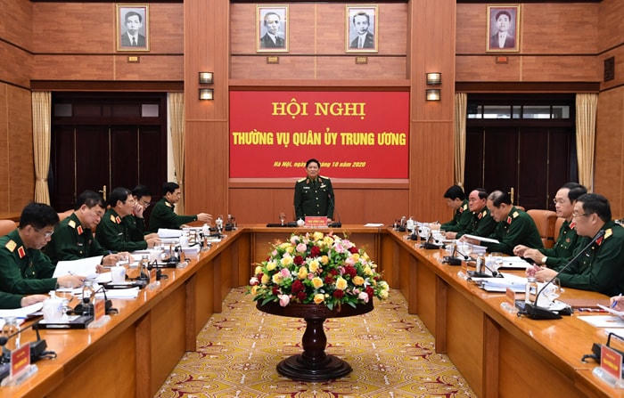 Đại tướng Ngô Xuân Lịch phát biểu tại hội nghị.
