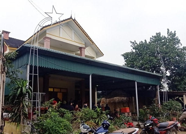 Ngôi nhà, nơi xảy ra sự việc thương tâm.