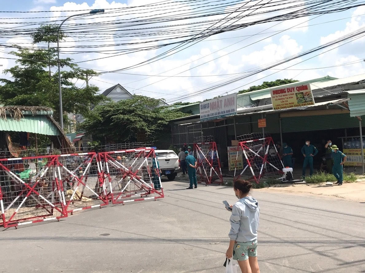Một địa điểm ghi nhận có ca mắc dịch Covid-19 tại Bình Dương bị phong tỏa.