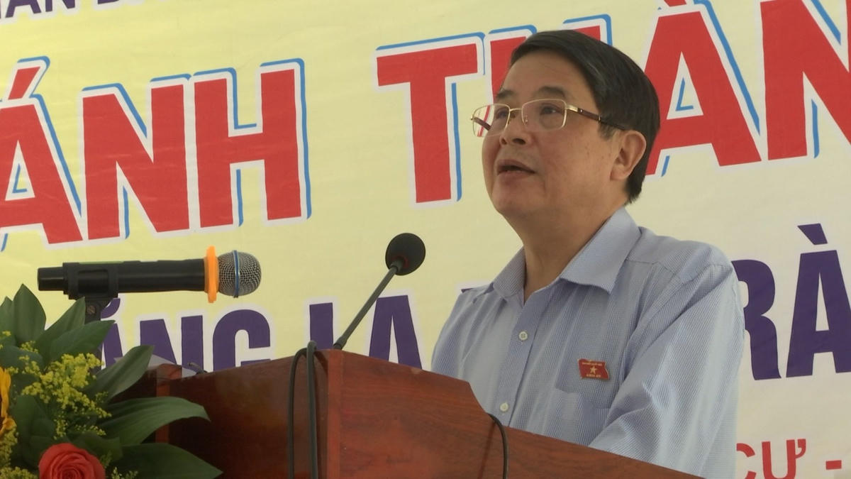 Ông Nguyễn Đức Hải, Phó Chủ tịch Quốc hội phát biểu tại lễ khánh thành.