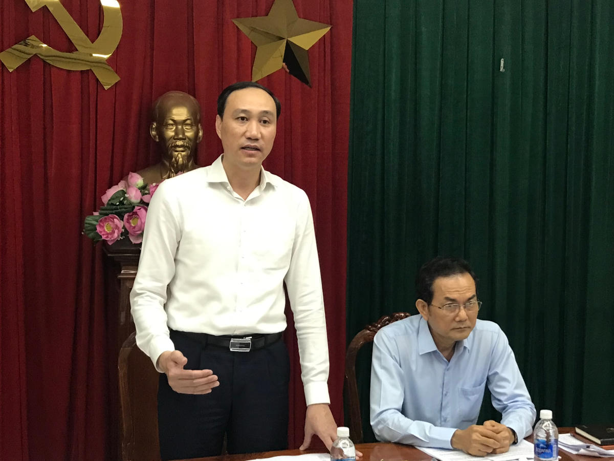 Phó Chủ tịch UBTƯ MTTQ Việt Nam Phùng Khánh Tài phát biểu tại buổi làm việc.