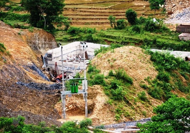 Một dự án thủy điện tại huyện Lạc Sơn, tỉnh Hòa Bình. Ảnh: Vietnam+.