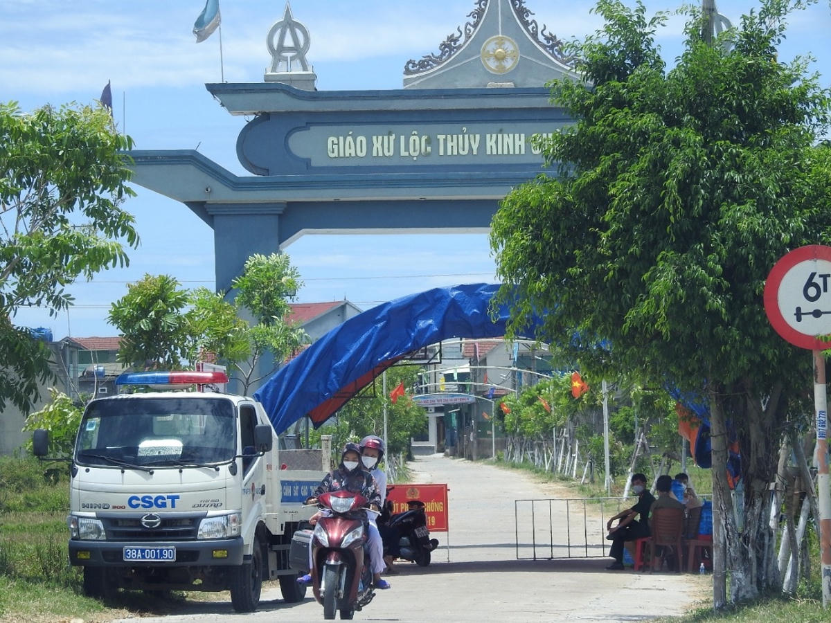 Khu vực phong tỏa ở xã Thạch Long, huyện Thạch Hà.