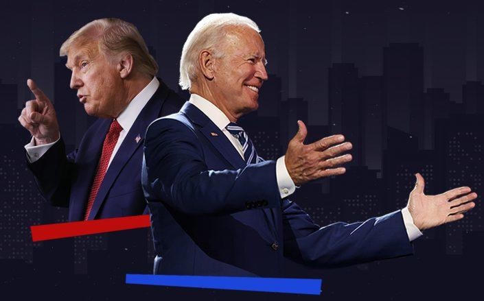 Tổng thống Mỹ Donald Trump và ông Joe Biden. 