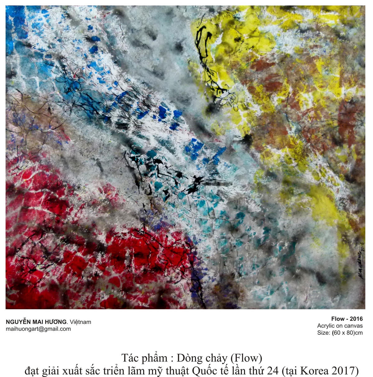 Họa sĩ Mai Hương: Nhốt sắc màu trong những khối hình vuông