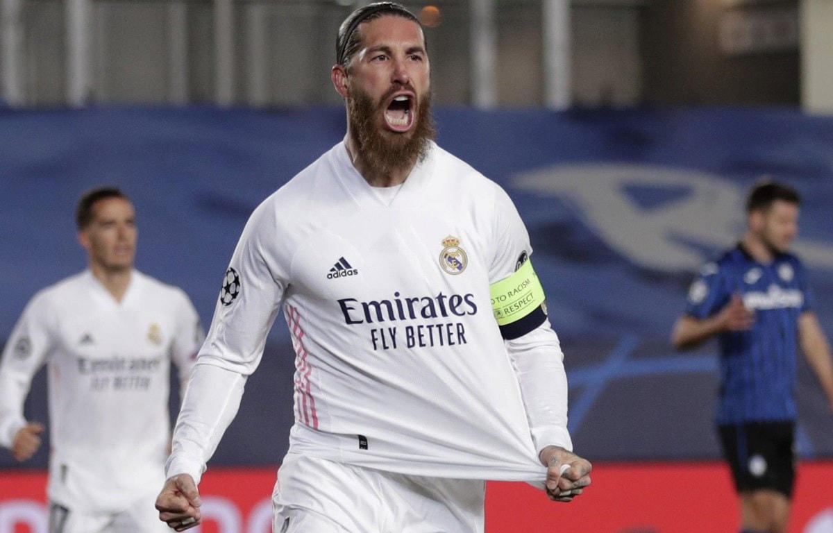 Ramos góp công giúp Real vào tứ kết Champions League. Nguồn: AP.