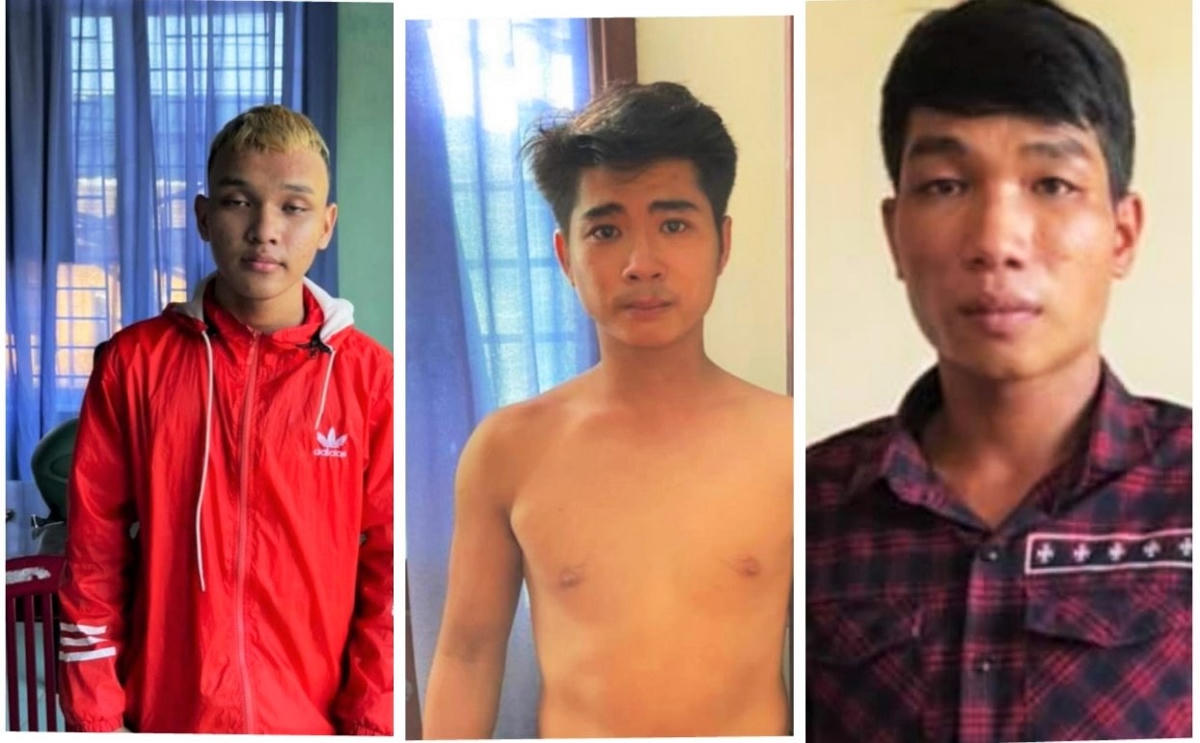 3 đối tượng trên gây án lúc bị bắt giữ.