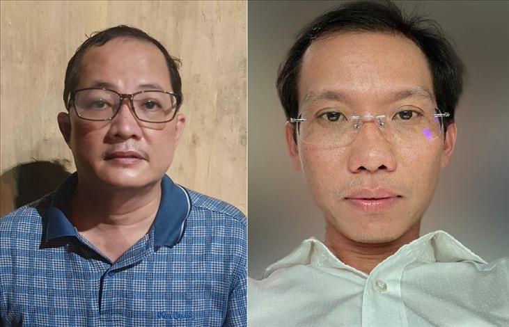 Bị can Nguyễn Minh Quân (trái) và bị can Nguyễn Văn Lợi (phải). Ảnh: CACC.