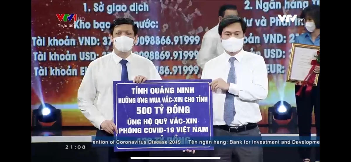 Tỉnh Quảng Ninh đã đóng góp 600 tỷ đồng dành cho việc mua vaccine phòng, chống Covid-19.
