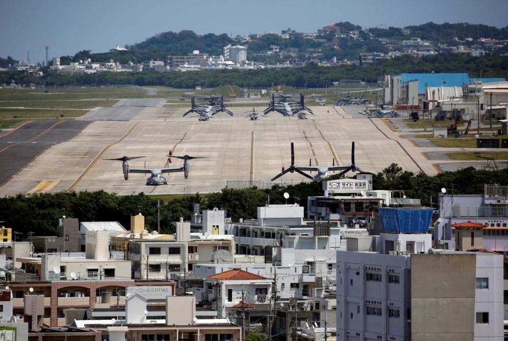 Căn cứ quân sự Futenma của Mỹ tại Okinawa, Nhật Bản. (Nguồn: Reuters).