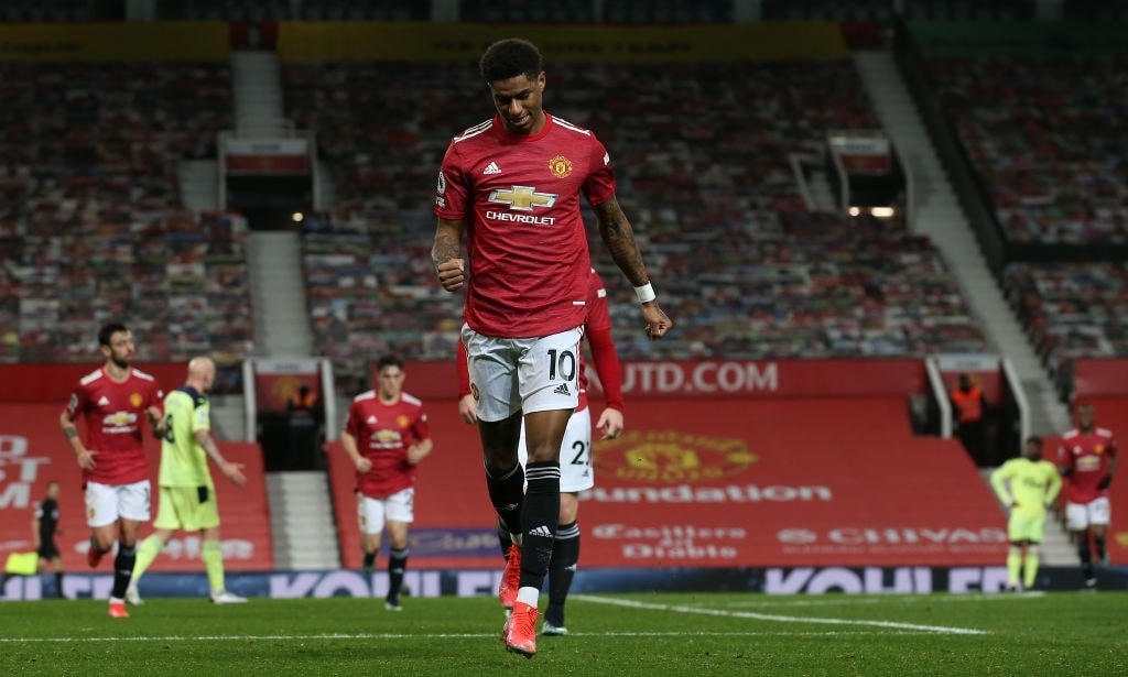 Rashford góp dấu giày vào hai bàn thắng của Man Utd.