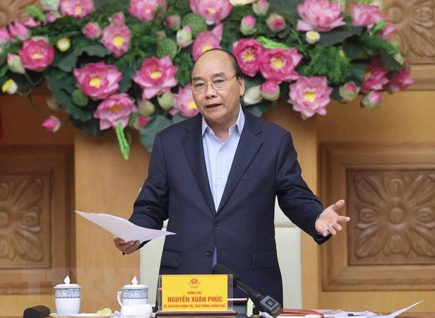 Thủ tướng Nguyễn Xuân Phúc phát biểu. Ảnh: Thống Nhất/TTXVN.  