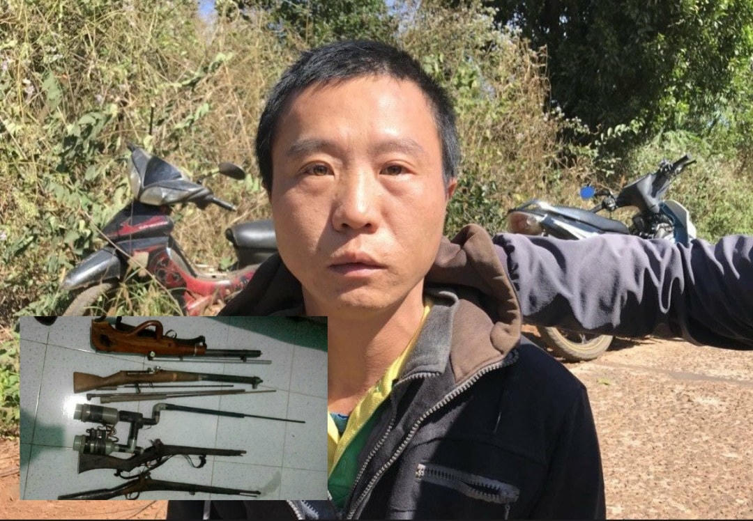 Bắt giữ đối tượng Lý Dùn Phâu đang mua bán ma túy, thu giữ 5 khẩu súng tự chế.