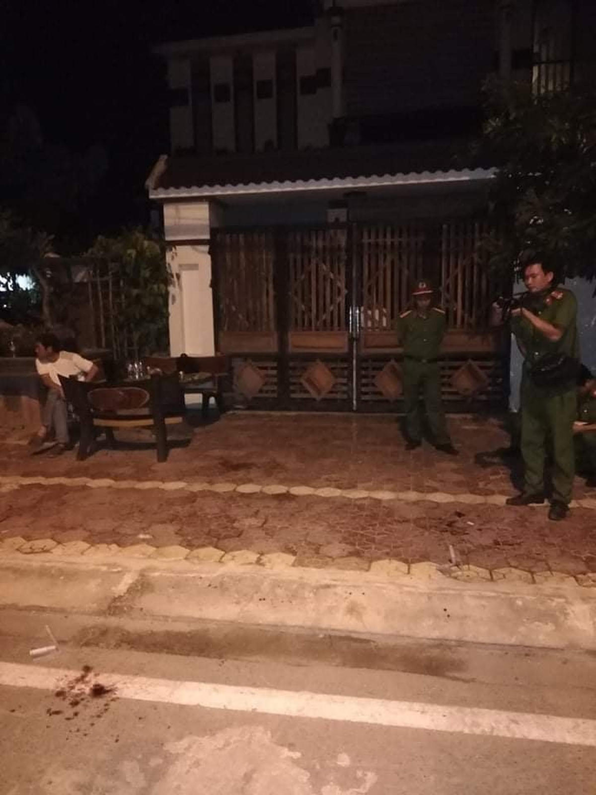 Hiện trường nơi anh Đ. bị đâm tử vong.