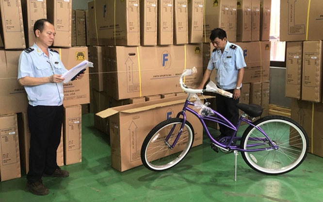 Lô hàng xe đạp Công ty TNHH Xe đạp Excel bị phát hiện gian lận xuất xứ cuối năm 2021.