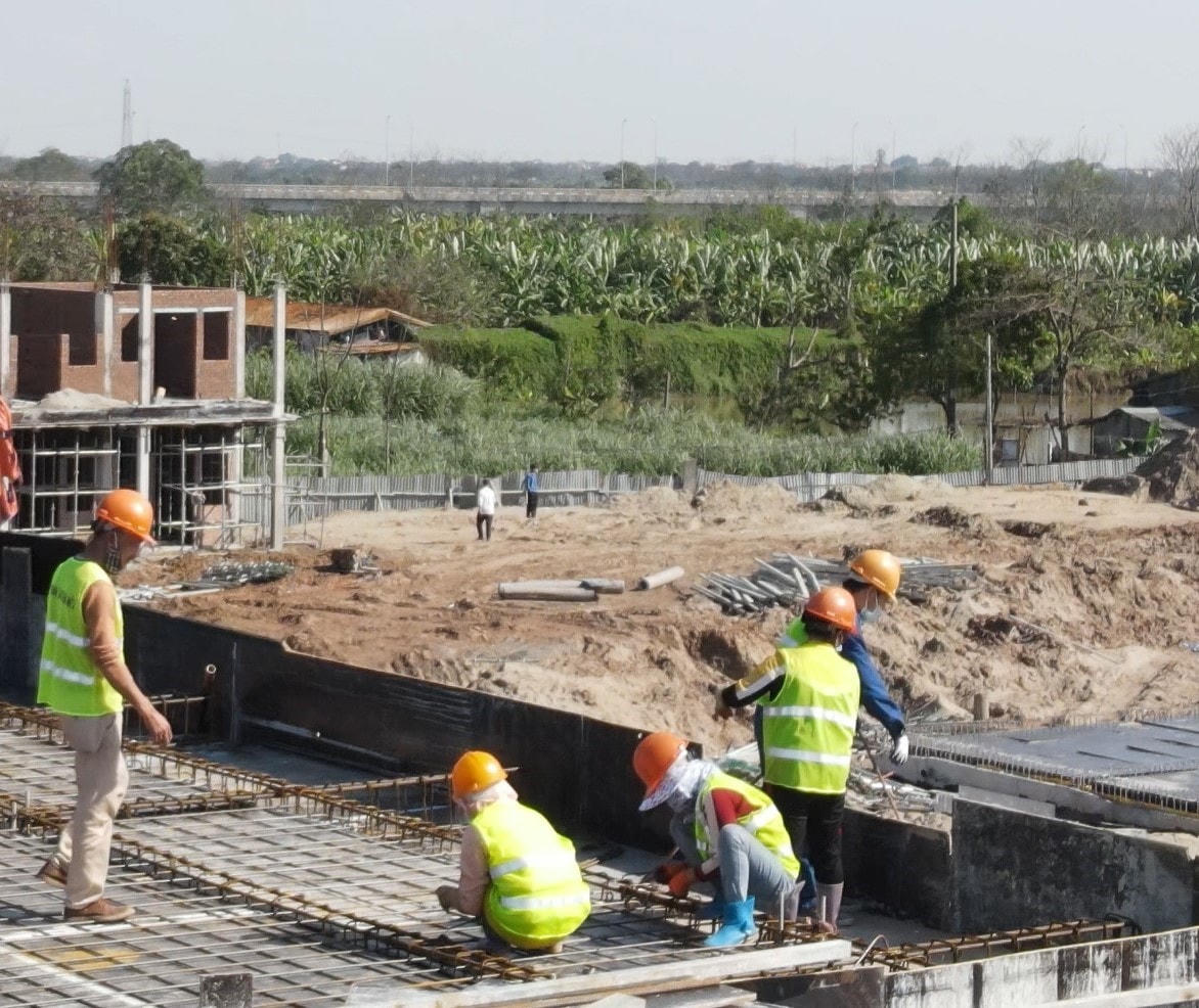 Công trường FLC Vĩnh Phúc (giai đoạn 2) trong dịp Tết.