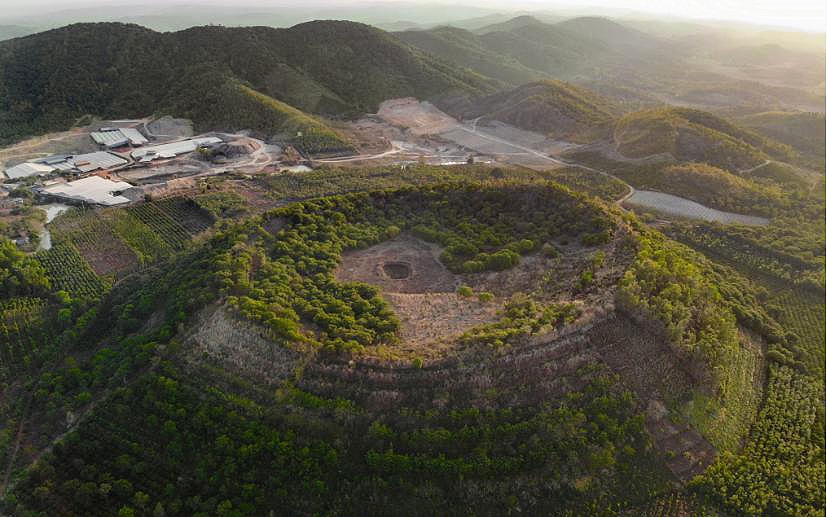 Núi lửa Băng Mo, thị trấn Ea T’ling, huyện Cư Jút, tỉnh Đắk Nông. (Nguồn: Daknonggeopark).