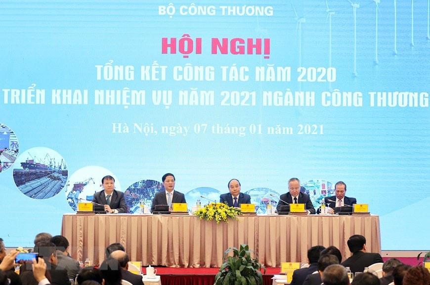 [ẢNH]Thủ tướng dự Hội nghị triển khai kế hoạch năm 2021 ngành Công Thương