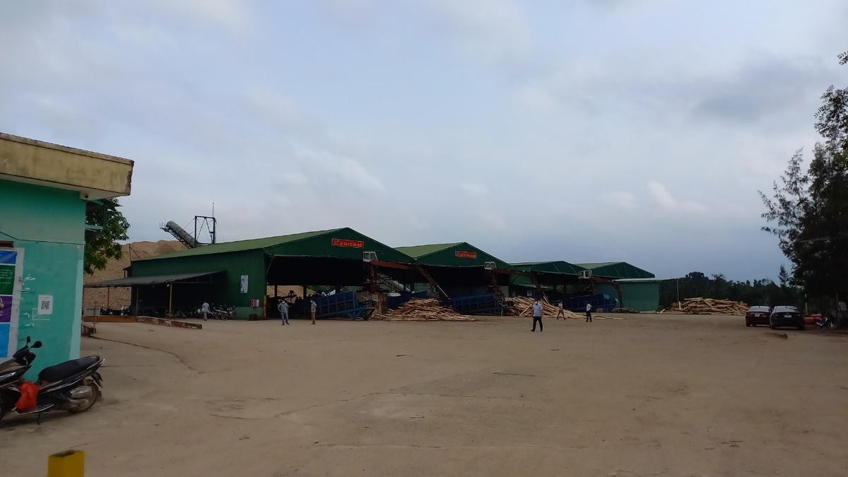 Khu vực nhà máy chế biến dăm gỗ, nơi chị D. gặp nạn.