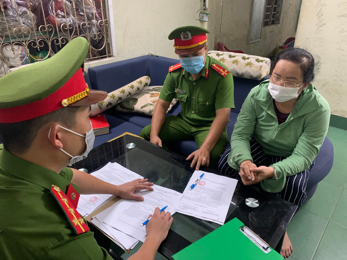 Đối tượng Nguyễn Thị Thu. Ảnh: Công an cung cấp.