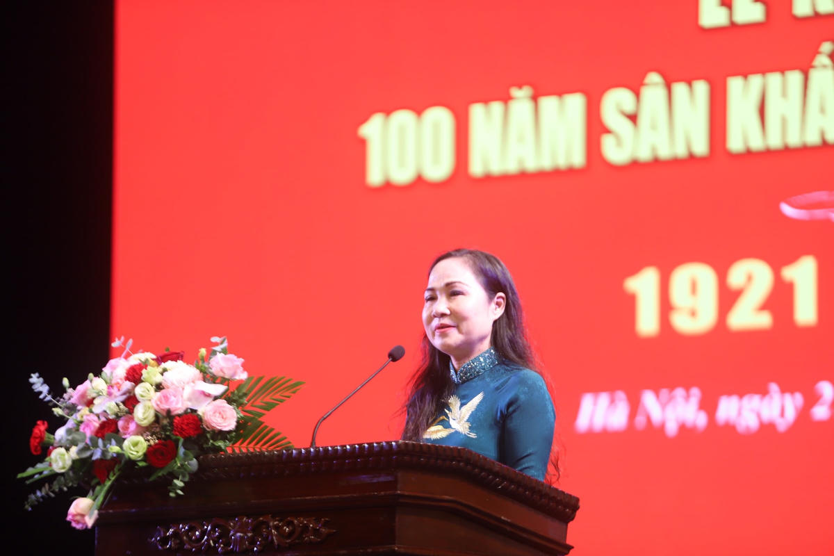 NSND Trịnh Thuý Mùi, Chủ tịch Hội Nghệ sĩ Sân khấu Việt Nam. (ảnh: Quang Tấn).