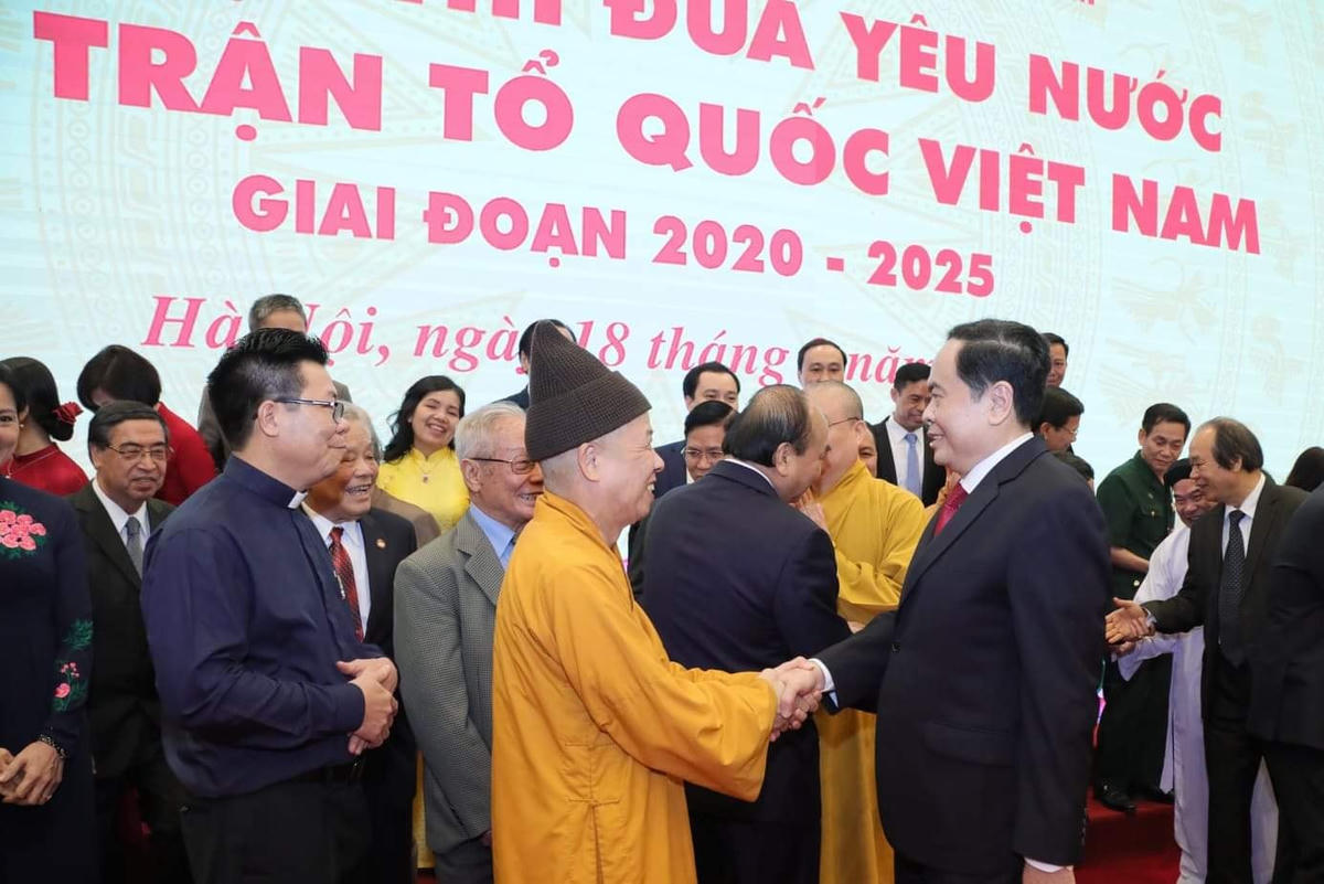 Chủ tịch Trần Thanh Mẫn và các đại biểu dự Đại hội.
