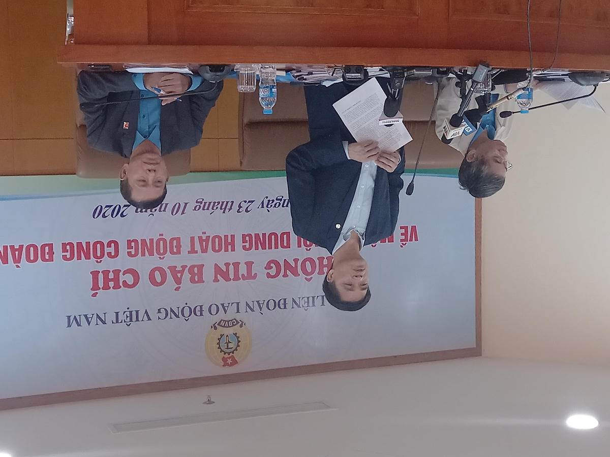 Lãnh đạo Tổng Liên đoàn Lao động Việt Nam thông tin với báo chí.