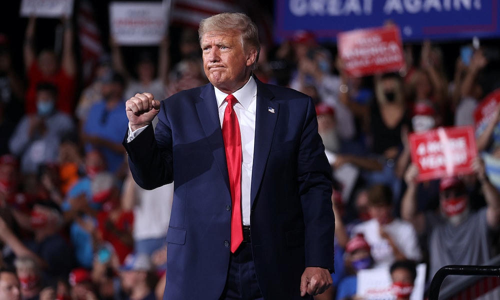 Tổng thống Mỹ Trump tại Bắc Carolina, ngày 8/9. Ảnh: Reuters.