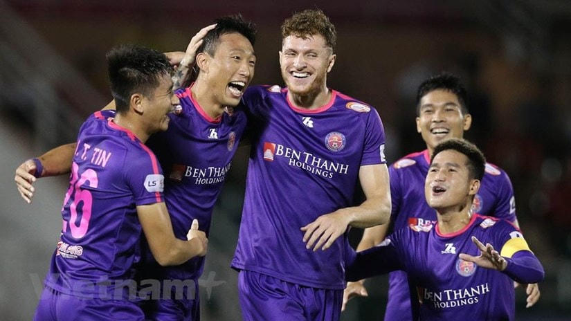 Sài Gòn bị Quảng Nam cầm hòa 3-3 dù được đánh giá cao hơn ở vòng 11 V-League 2020 chiều 24/7. (Ảnh: VPF).