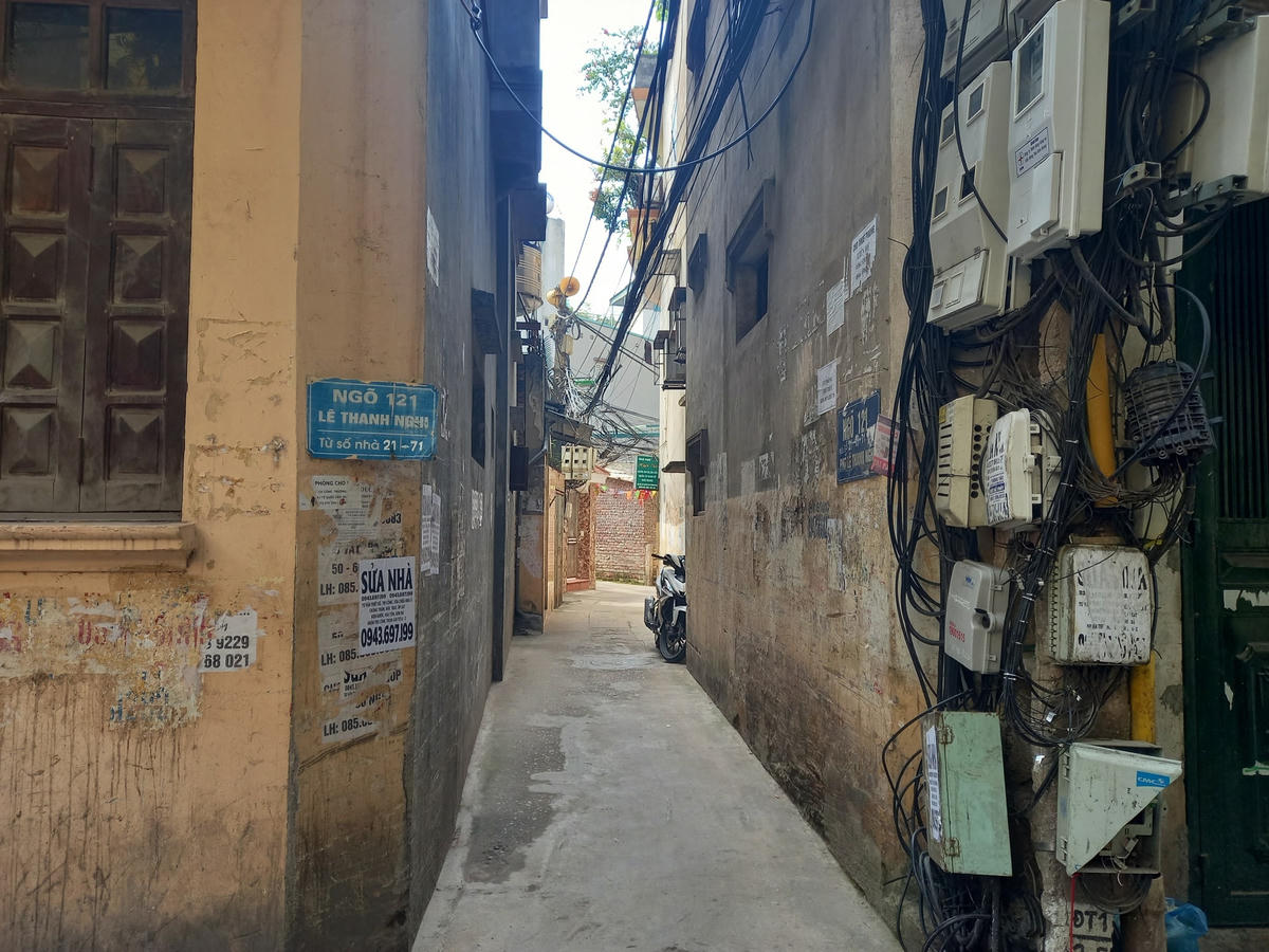 Ngõ 121 Lê Thanh Nghị nơi đang có hơn 130 bệnh nhân chạy thận ở trọ.