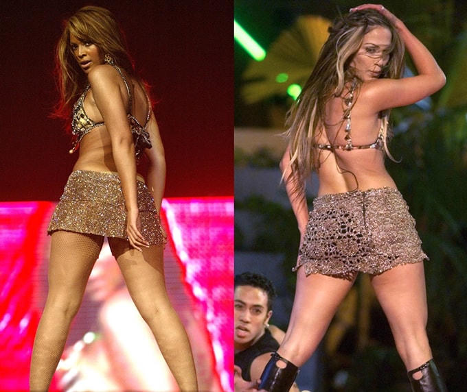 Những lần Jennifer Lopez và Beyonce mặc giống nhau