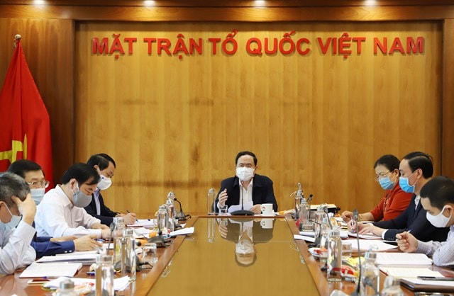 Ủy viên Bộ Chính trị, Chủ tịch UBTƯ MTTQ Việt Nam Trần Thanh Mẫn chủ trì cuộc họp bàn triển khai nội dung kiểm tra, giám sát bầu cử.