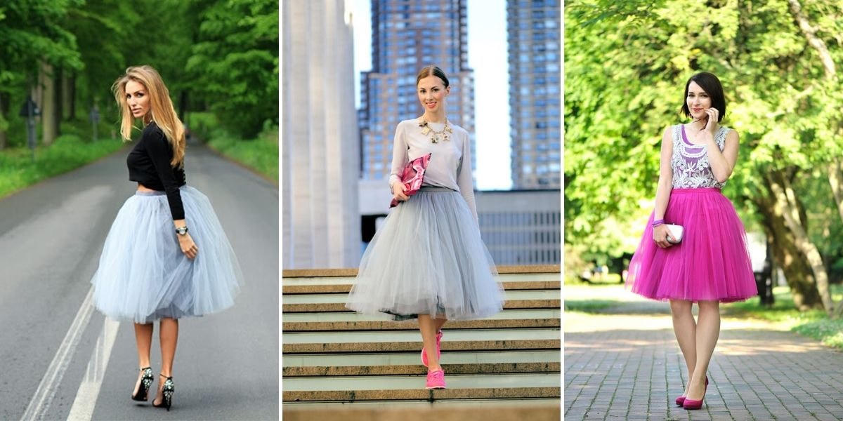 Váy xòe nhiều lớp duyên dáng.