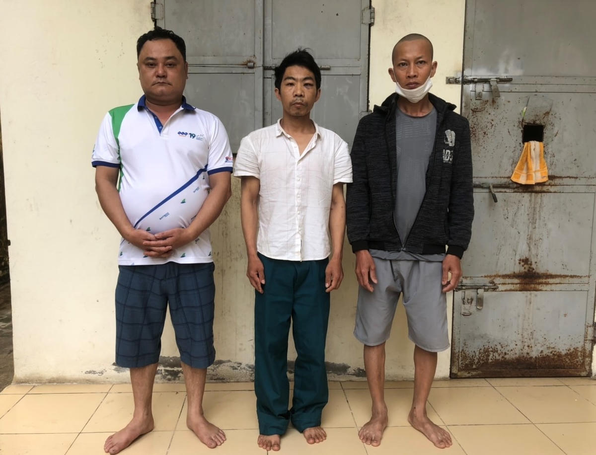 3 đối tượng trong ổ nhóm mua bán trái phép chất ma túy. Ảnh: Công an tỉnh Quảng Ninh.