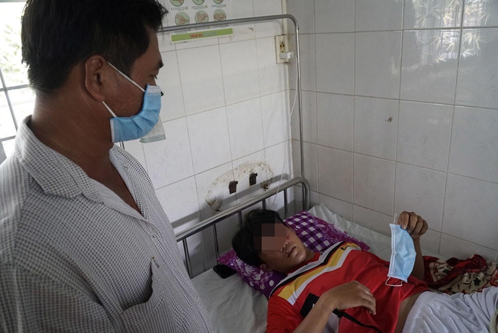Em L.V.K. đang điều trị tại bệnh viện.