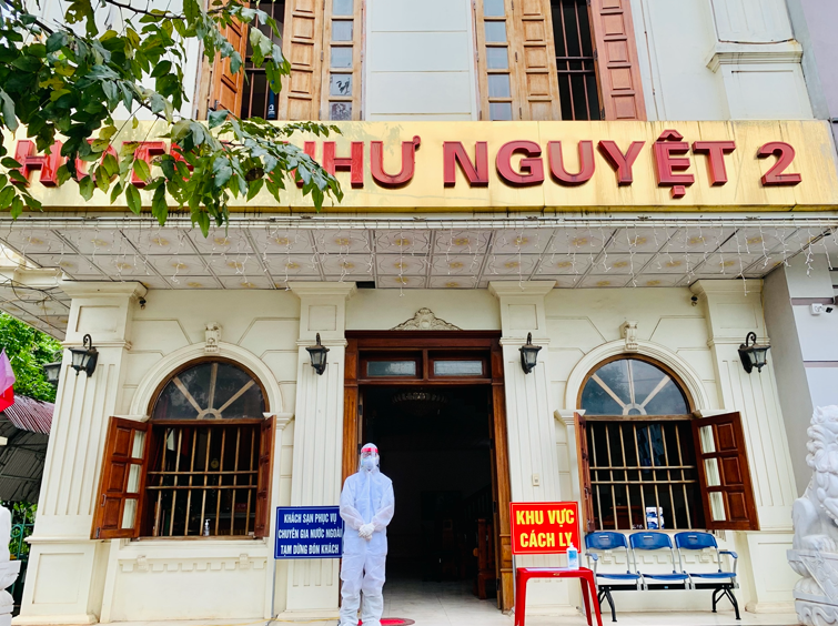 Khách sạn Như Nguyệt 2 (Yên Bái) - nơi phát hiện 5 ca mắc Covid-19 mang biến thể mới tại Ấn Độ, trong đó có 1 là nhân viên lễ tân của khách sạn lây nhiễm từ chuyên gia Ấn Độ.