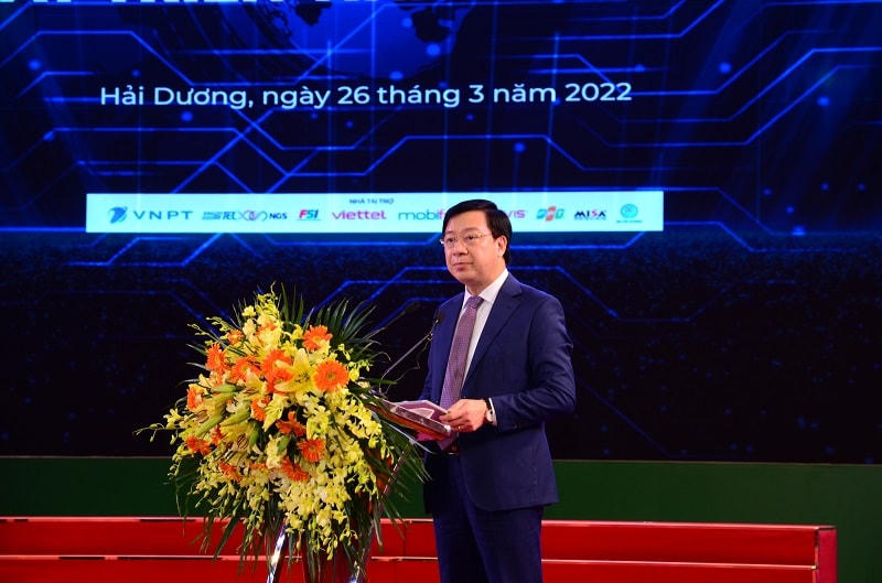 Bí thư Tỉnh ủy Hải Dương Phạm Xuân Thắng phát biểu khai mạc.