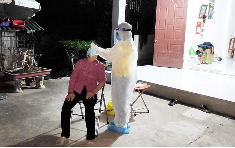 Tối ngày 7/5, 25 người đã được hoàn thành lấy mẫu xét nghiệm.