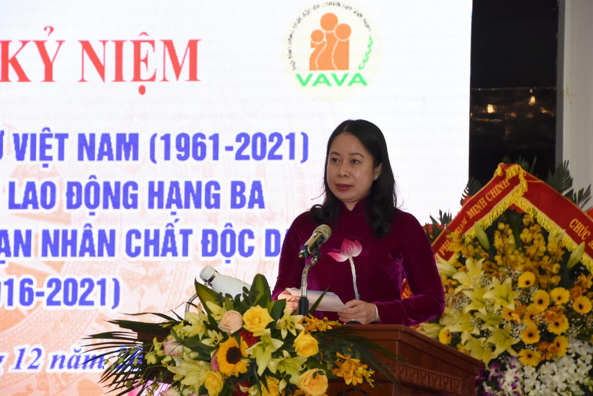 Phó Chủ tịch nước Võ Thị Ánh Xuân phát biểu tại buổi lễ.